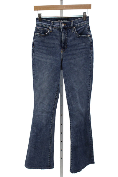 Veronica Beard Womens Flared Bootcut Jeans Dark Blue Mid Rise Button Size 25