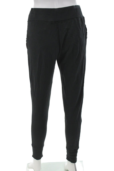 Chrldr Women Jogger Sweatpants Black 100% Cotton Drawstring Heart Size S