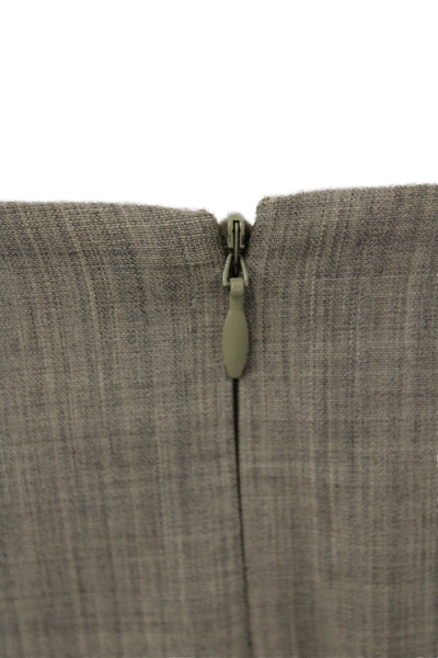 Max Mara Womens 2 Piece Suit Gray Collared Button Wool Blend 3/4 Sleeve Size 10