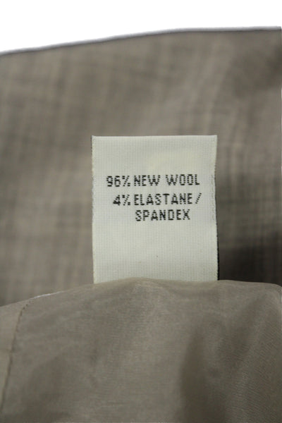 Max Mara Womens 2 Piece Suit Gray Collared Button Wool Blend 3/4 Sleeve Size 10