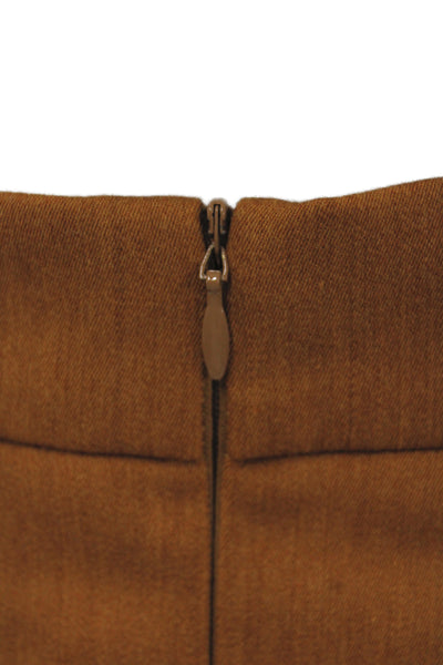 Laurel Womens Brown Straight Pencil Skirt Wool Viscose Size 36