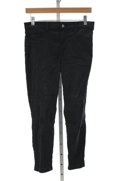 J Brand Womens Skinny Ankle Jeans Black Mid Rise Inseam 25 Size 30