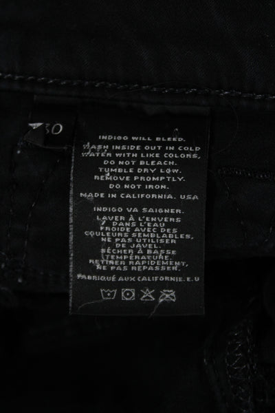 J Brand Womens Skinny Ankle Jeans Black Mid Rise Inseam 25 Size 30