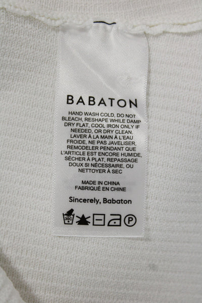 Babaton Womens Basic Camisole White V-Neck Sleeveless 99% Nylon Size L