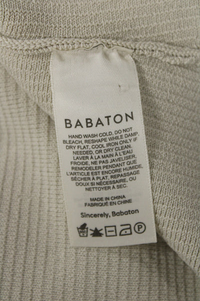 Babaton Womens Beige V-Neck Camisole Sleeveless Basic Size L