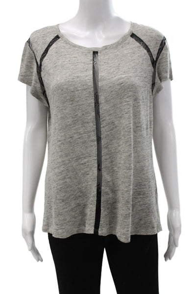 Generation Love Womens Basic Gray Short Sleeve T Shirt Round Neck Size M