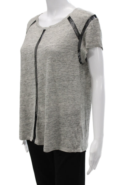 Generation Love Womens Basic Gray Short Sleeve T Shirt Round Neck Size M