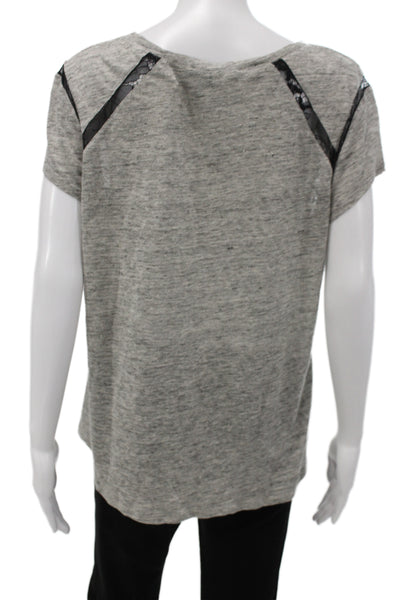 Generation Love Womens Basic Gray Short Sleeve T Shirt Round Neck Size M