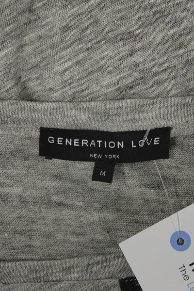 Generation Love Womens Basic Gray Short Sleeve T Shirt Round Neck Size M