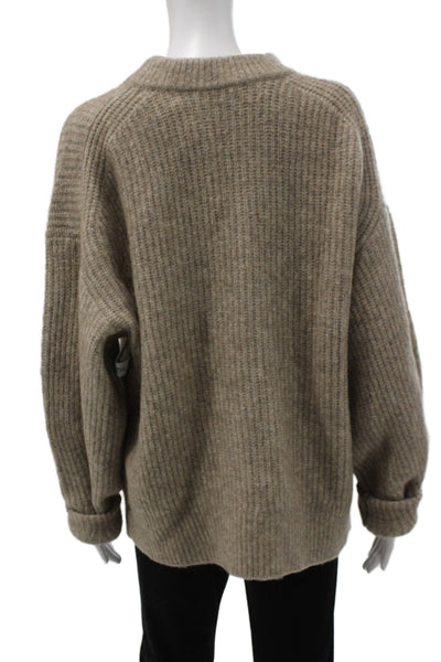 Wilfred Unisex Pullover Beige Extra Fine Merino Yak Crew Neck Size L