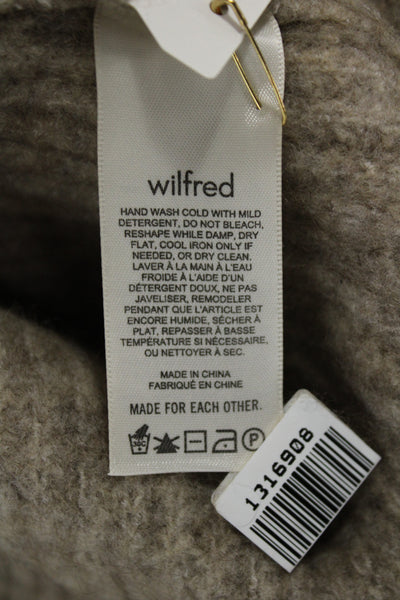 Wilfred Unisex Pullover Beige Extra Fine Merino Yak Crew Neck Size L