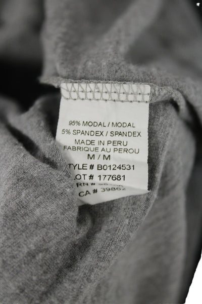 Theory Womens Basic Long Sleeve Tunic T Shirt Gray Modal Size M