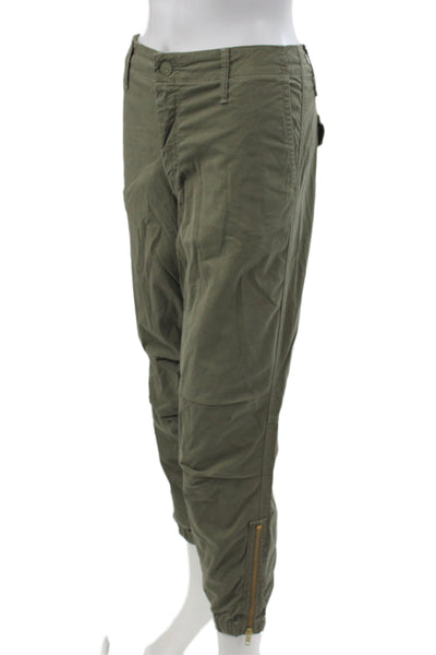 Mother Unisex Cargo Jogger Pants Green Cotton Button Size 29