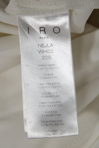 IRO Women Jumpsuit White Long Sleeve Round Neck Size 34