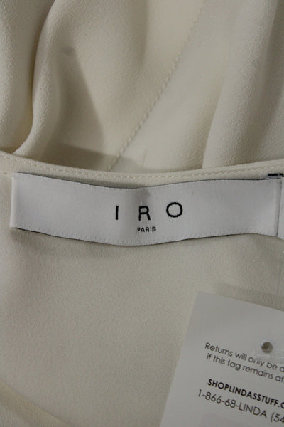 IRO Women Jumpsuit White Long Sleeve Round Neck Size 34