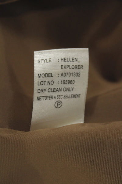 Theory Women A-Line Mini Skirt Brown 78% Virgin Wool Size 2