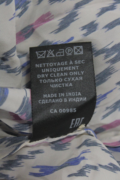 Isabel Marant Etoile Women Shirt Dress White Geometric Long Sleeve Size 34