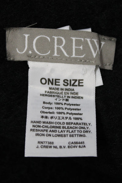 J Crew Unisex Adults Fringe Trim Scarves Black Size 80X16"