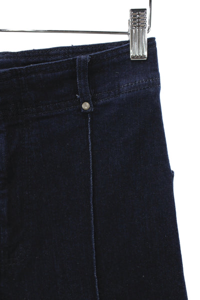 Zara Women 90s Dark Blue High Rise Jeans 28 Inseam Size 0