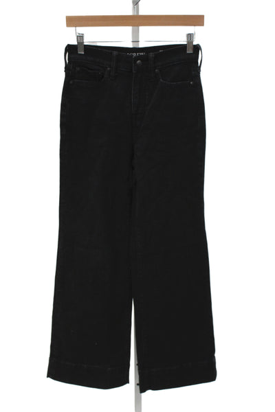 J Crew Women Wide-Leg Black Jeans Size 23