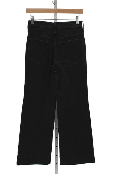 J Crew Women Wide-Leg Black Jeans Size 23