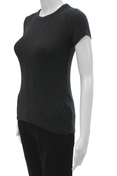 Rag & Bone Womens Black Jersey Basic Short Sleeve T Shirt Crew Neck Size XS