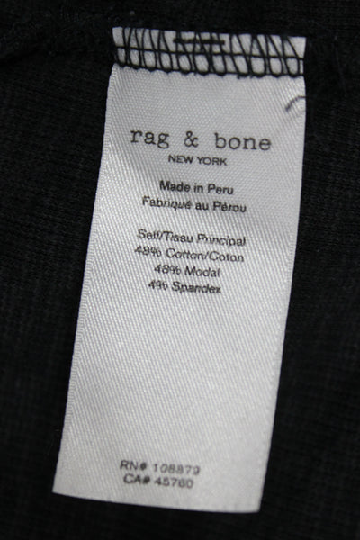 Rag & Bone Womens Black Jersey Basic Short Sleeve T Shirt Crew Neck Size XS