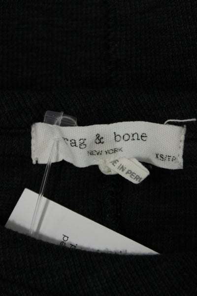 Rag & Bone Womens Black Jersey Basic Short Sleeve T Shirt Crew Neck Size XS