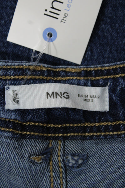 MNG Women Mid-Rise Blue Jeans Size 2