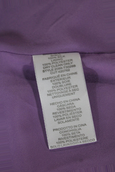 Joie Womens Designer Purple Silk Sleeveless Solid Blouse Size S