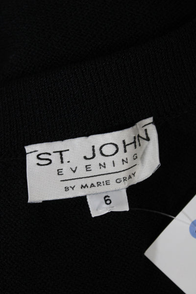 St. John Evening By Marie Gray Womens Black Pencil Skirt Size 6
