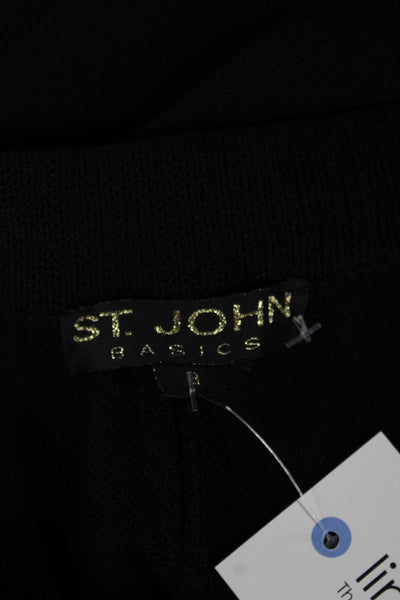 St. John Basics Women Black Wool Dress Pants Size 8