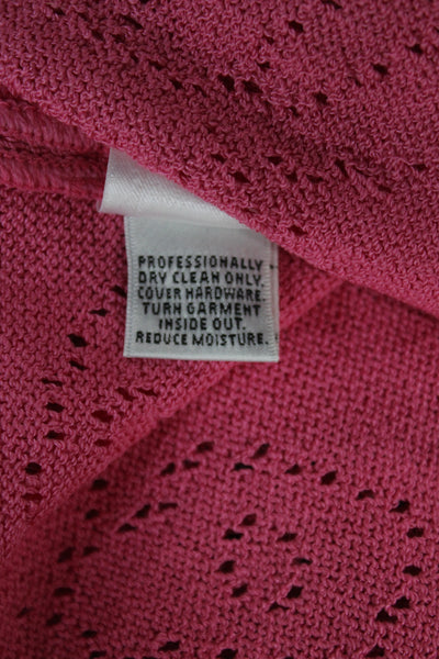 St. John Sport By Marie Gray Women Cropped Tank Pink Butterfly Size M