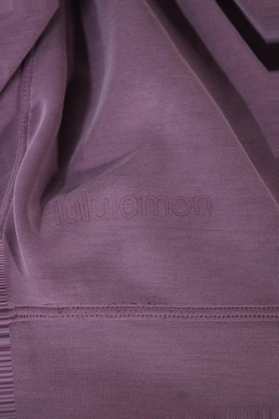 Lululemon Womens Pullover Sweatshirt Purple Cotton Crew Neck Size 4