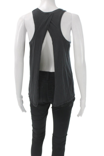 Lululemon Women Black Cotton Basic Sleeveless Tank Crew Neck Size 4