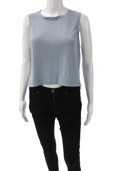Lululemon Womens Cropped Tank Light Blue Polyester Sleeveless Size 4