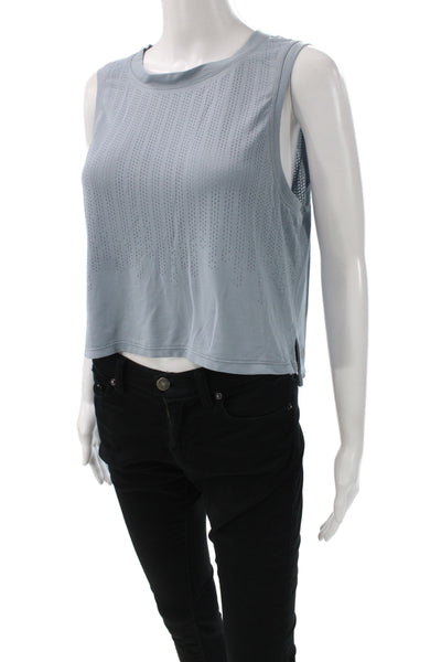Lululemon Womens Cropped Tank Light Blue Polyester Sleeveless Size 4