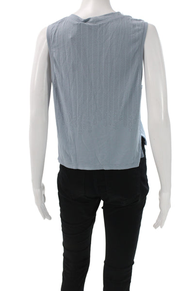 Lululemon Womens Cropped Tank Light Blue Polyester Sleeveless Size 4