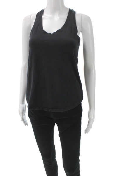 Lululemon Women Basic V-Neck Tank Black Cotton Sleeveless Size 4