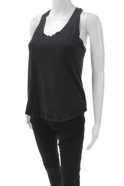 Lululemon Women Basic V-Neck Tank Black Cotton Sleeveless Size 4