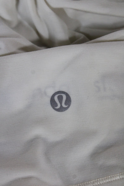 Lululemon Women White Polyester Basic Sleeveless Round Neck Tank Size 4