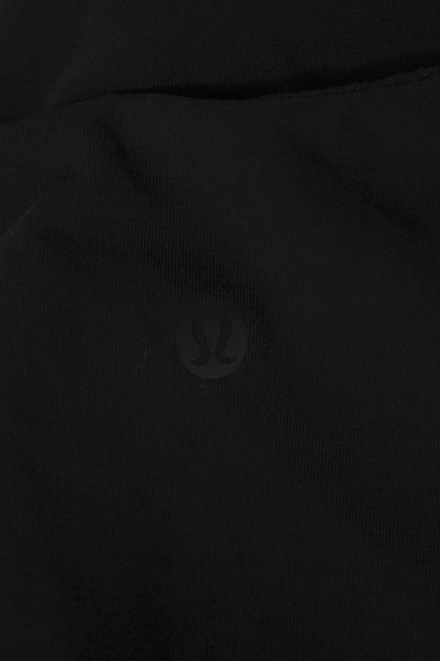 Lululemon Women Basic Black Cotton Long Sleeve Crew Neck T-Shirt Size 4