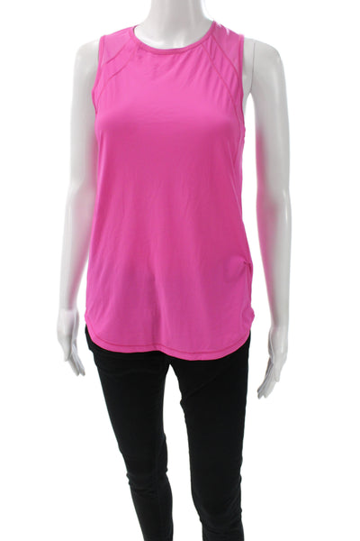 Lululemon Women Basic Sleeveless Pink Crew Neck Tank Polyester Size 4