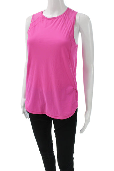 Lululemon Women Basic Sleeveless Pink Crew Neck Tank Polyester Size 4