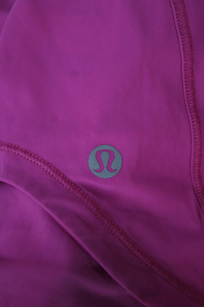 Lululemon Women Basic Sleeveless Pink Crew Neck Tank Polyester Size 4
