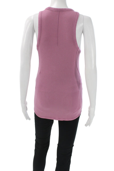 Lululemon Womens Pink High Neck Sleeveless Tunic Tank Cotton Size 4