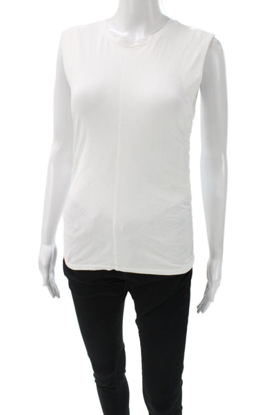 Rag & Bone Women Basic Jersey Cotton Crew Neck Sleeveless T-Shirt White Size XS