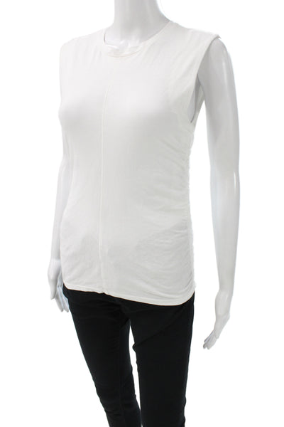 Rag & Bone Women Basic Jersey Cotton Crew Neck Sleeveless T-Shirt White Size XS