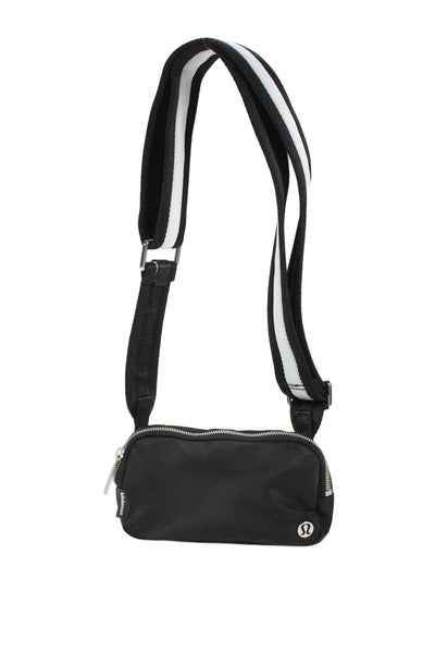 Lululemon Womens Everywhere Crossbody Shoulder Handbag Black White