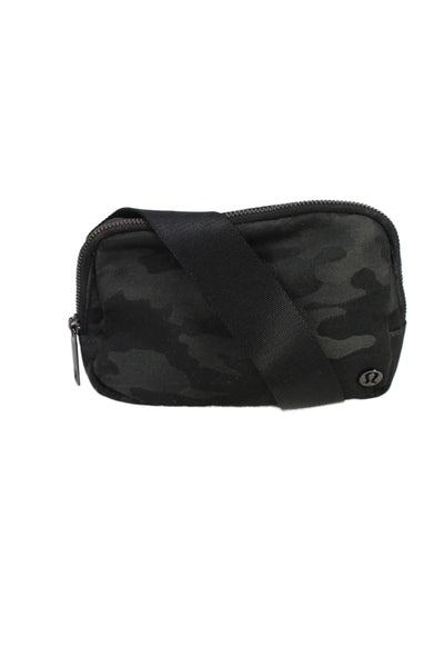 Lululemon Womens Camouflage Print Zipper Closure Belt Bag Black